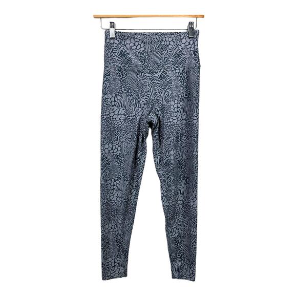 Kyodan High Waist Gray Mixed Animal Leopard Print Leggings S Small 7/8 Ankle - Picture 1 of 9
